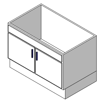 Meuble sous lavabo - Porte double