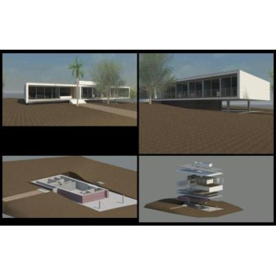 Modern house with detailed 3D views