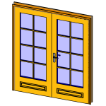 Revit Door Families: Your Free and Parametric Library for 2026 5 Int. Double vitree