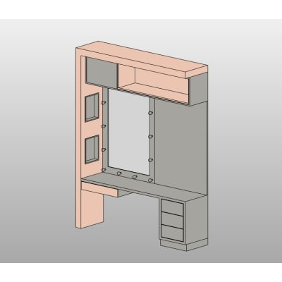 Vanity with Desk