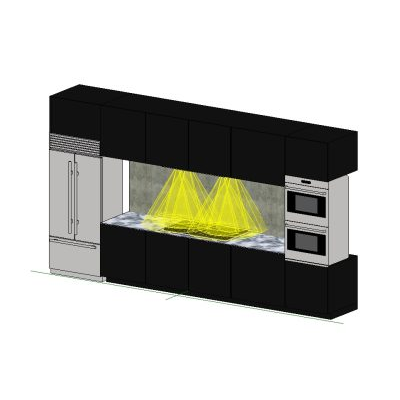 Modern Kitchen Unit with Lighting