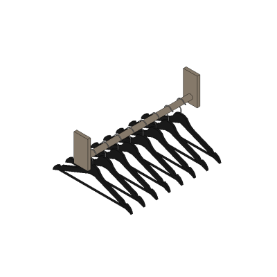 Wall-Mounted Hanger Rack
