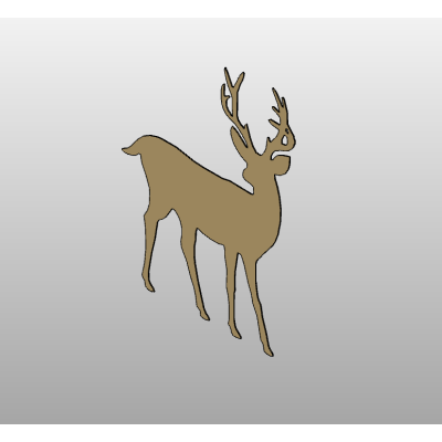 Deer Silhouette Model