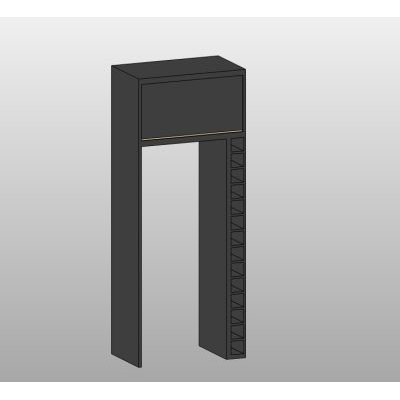 Compact Kitchen Cabinet with Integrated Fridge Slot