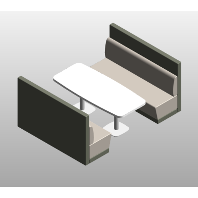 Dining Table Set 4 Booth Dining Set