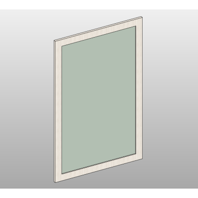 Rectangular mirror with wood frame