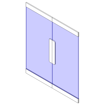 Frameless Double Glass Sliding Door