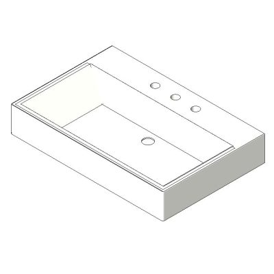 Rectangular Wall-Mounted Washbasin