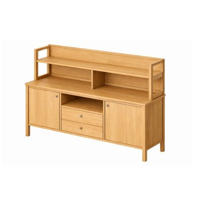 Sideboard cabinet with modern open shelf