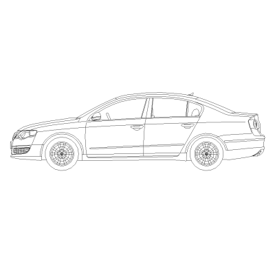CAR VW Passat Detail Component Side View 11157