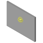 Wall uplighter with modern recessed light