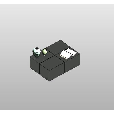 Modern Coffee Table with Decorations