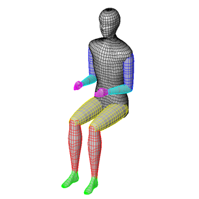 Man sitting and typing
