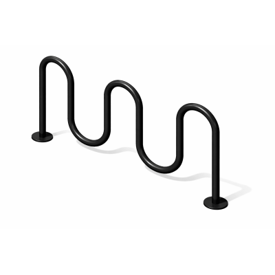 Bicycle rack with parametric wave loops