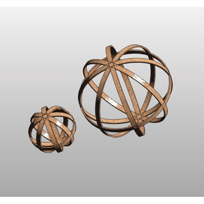 Round Metal Orbs Decor