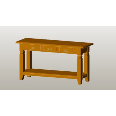 Traditional Wooden Table with Drawers