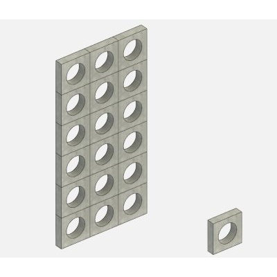 Concrete Breeze-Block Screen Panel