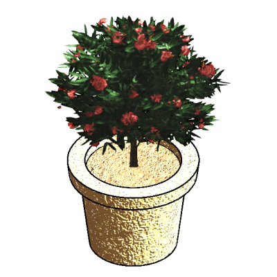 Potted Plant 3D  8286