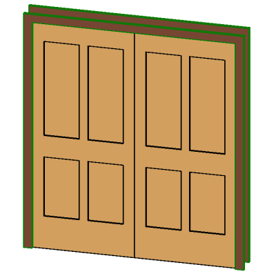 Sleek Double Glass Door