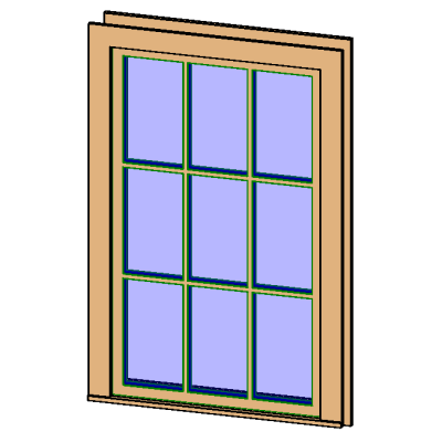 M Casement 3x3 with Trim