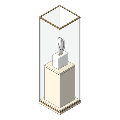 Jewelry showcase glass vitrine tall