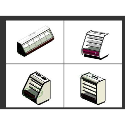 Insight display cabinets for refrigeration