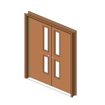 Revit Door Families: Your Free and Parametric Library for 2026 3 Double door with four vertical windows