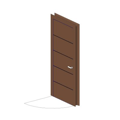 Aluminum panel door with modern handle 6 Elegant Entrance Door