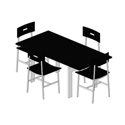 Simple Dining Set for Four