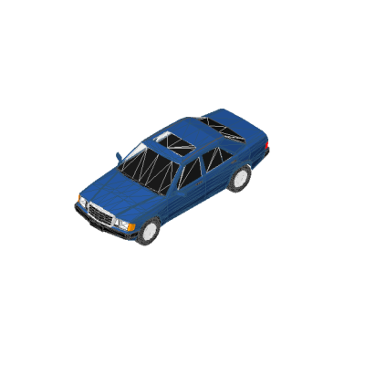 Blue Classic Sedan Car