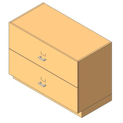 Sleek Two-Drawer Office Binder