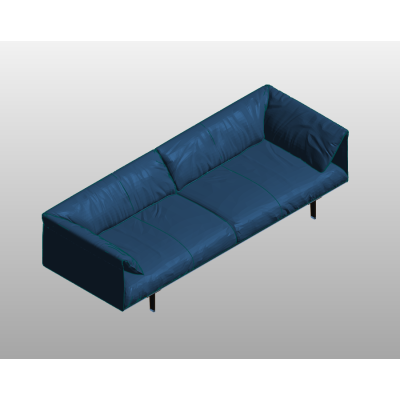 Contemporary Blue Sofa