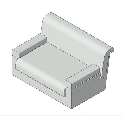 Sleek Two-Seat Sofa