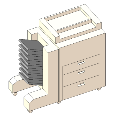 Floor copier modern office equipment