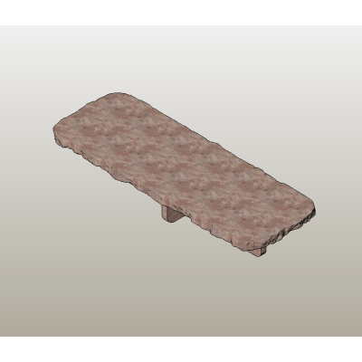 Natural stone slab dining table