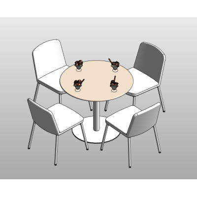 Round Dining Table with Chairs