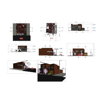 Detached house model in revit