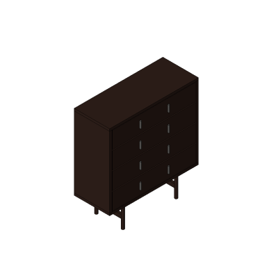 Dark Wood Storage Cabinet