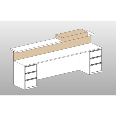 Reception Desk with Built-in Storage