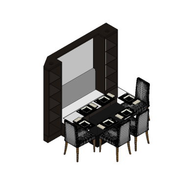 Dining Table with Mirrors