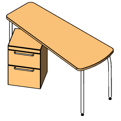 Desk and drawers