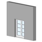 External double door