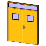 Revit Door Families: Your Free and Parametric Library for 2026 3 Int. Double - oculus et imposte