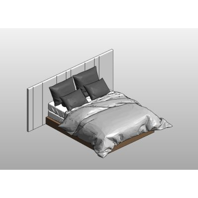 Modern Bed with Headboard