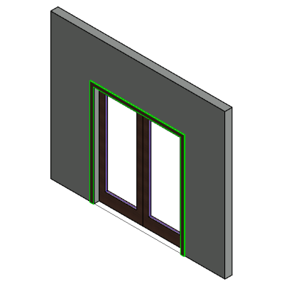 Transparent Double-Acting Door