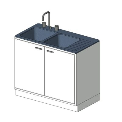 Kitchen sink base cabinet 100 cm