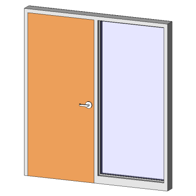 Door with sidelight for modern entries