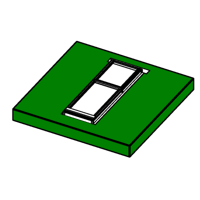 Roof window VELUX M08 M34 combination