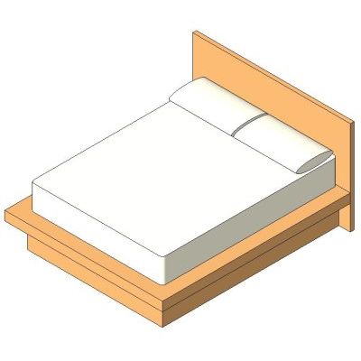 Modern Twin Bed 3D Model
