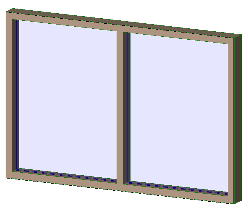 Aluminum Exterior Window - 2 Wide 3886